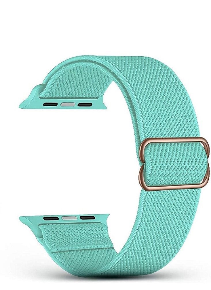 Generic - Adjustable Elastic Band For Apple Watch Mint Green 42/44/45 mm-Medium - Image 1