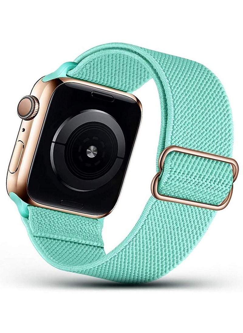 Generic - Adjustable Elastic Band For Apple Watch Mint Green 42/44/45 mm-Medium - Image 1