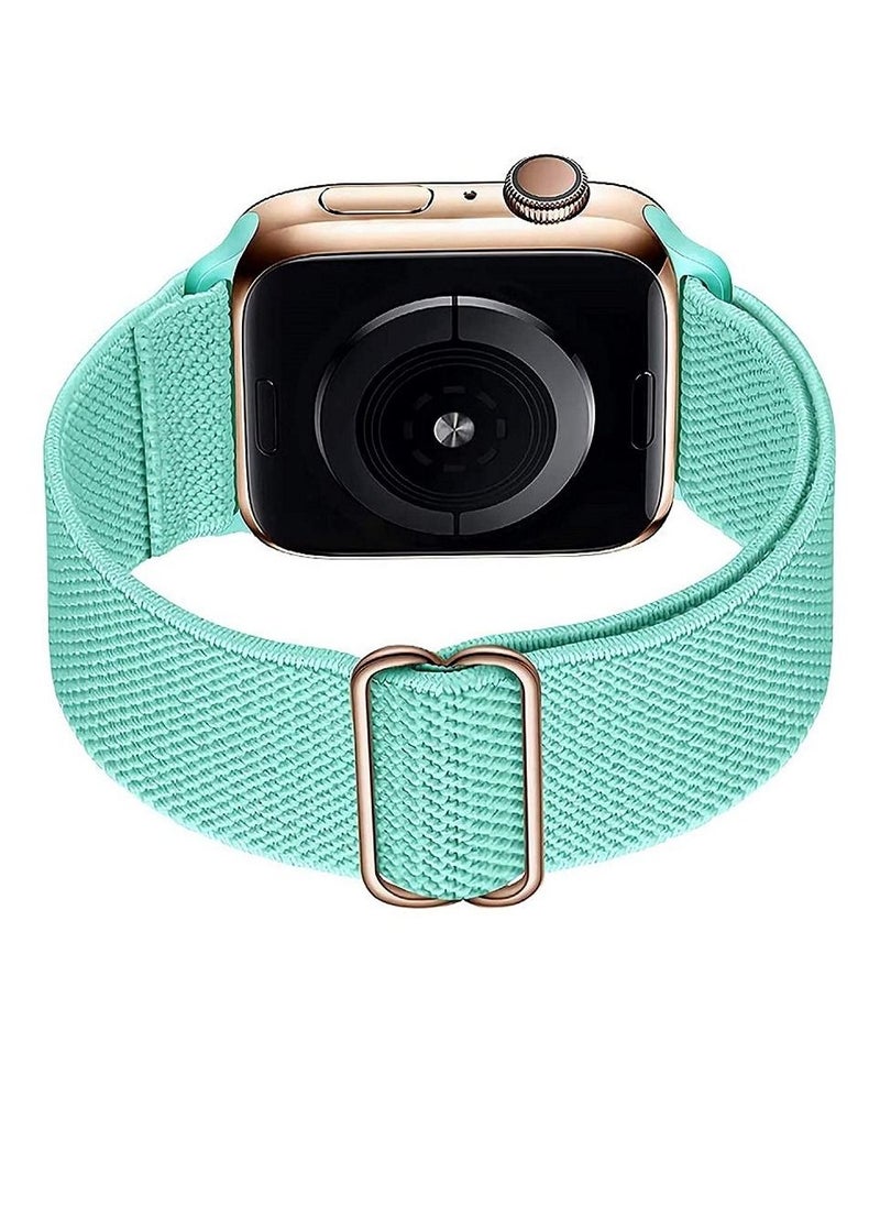 Generic - Adjustable Elastic Band For Apple Watch Mint Green 42/44/45 mm-Medium - Image 1