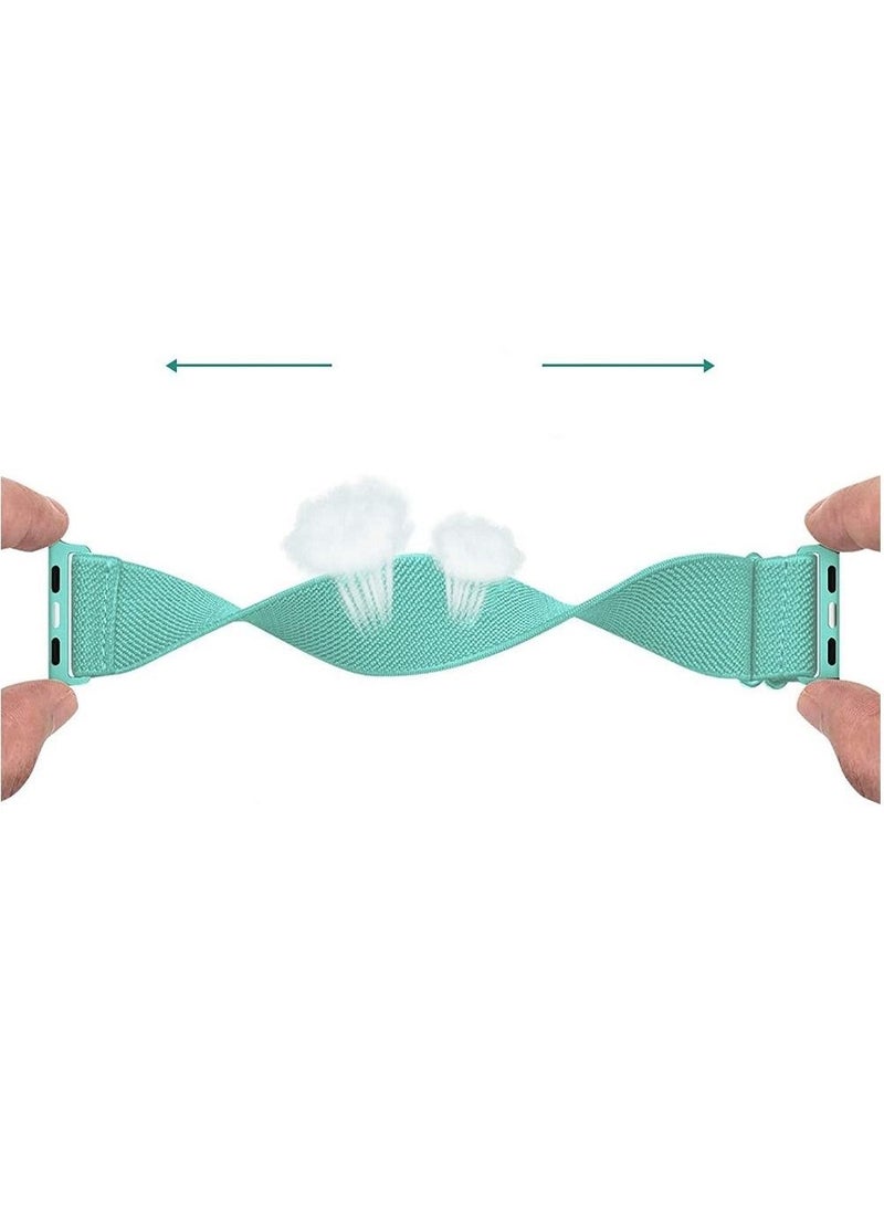 Generic - Adjustable Elastic Band For Apple Watch Mint Green 42/44/45 mm-Medium - Image 1