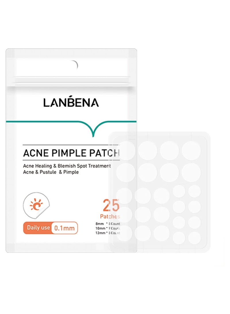 LANBENA Acne Pimple Patch Acne Removal Acne Stickers Blemish Treatment Face Skin Care Pimple Remover Tool 25 Patches for Daily Use - Image 1