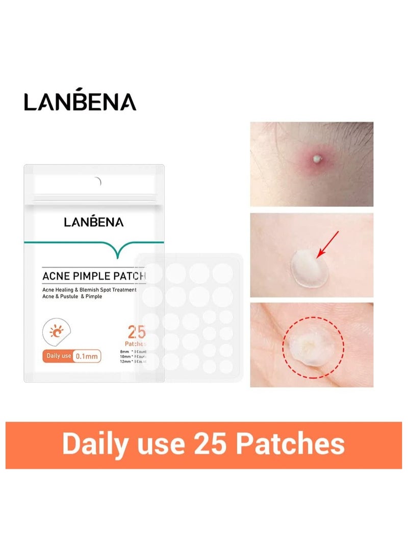LANBENA Acne Pimple Patch Acne Removal Acne Stickers Blemish Treatment Face Skin Care Pimple Remover Tool 25 Patches for Daily Use - Image 5