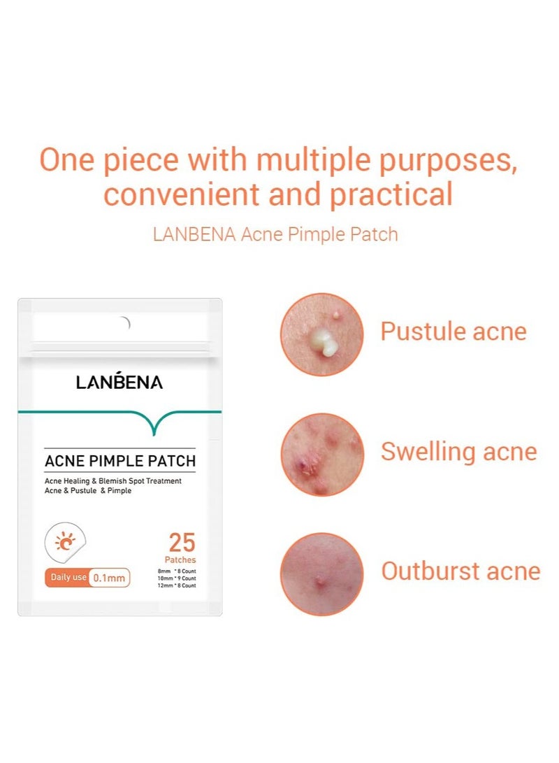 LANBENA Acne Pimple Patch Acne Removal Acne Stickers Blemish Treatment Face Skin Care Pimple Remover Tool 25 Patches for Daily Use - Image 3