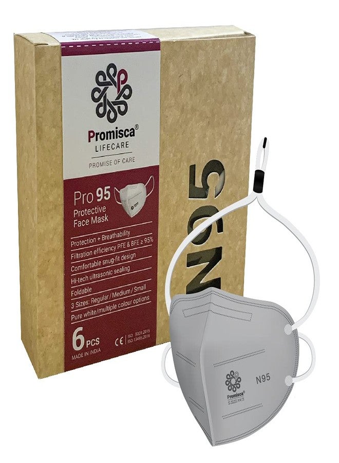 بروميسكا قناع الوجه بروميسكا N95 للرجال والنساء والأطفال بألوان متعددة و3 مقاسات، مزود بحلقة للأذن وحلقة للرأس. - Image 1