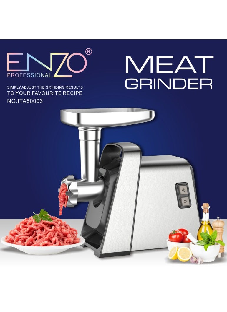 ENZO - ENZO ITA-50003 800W Household Commercial/Electric/Stirring/Stainless Steel/Multifunctional Meat Grinder - Image 1