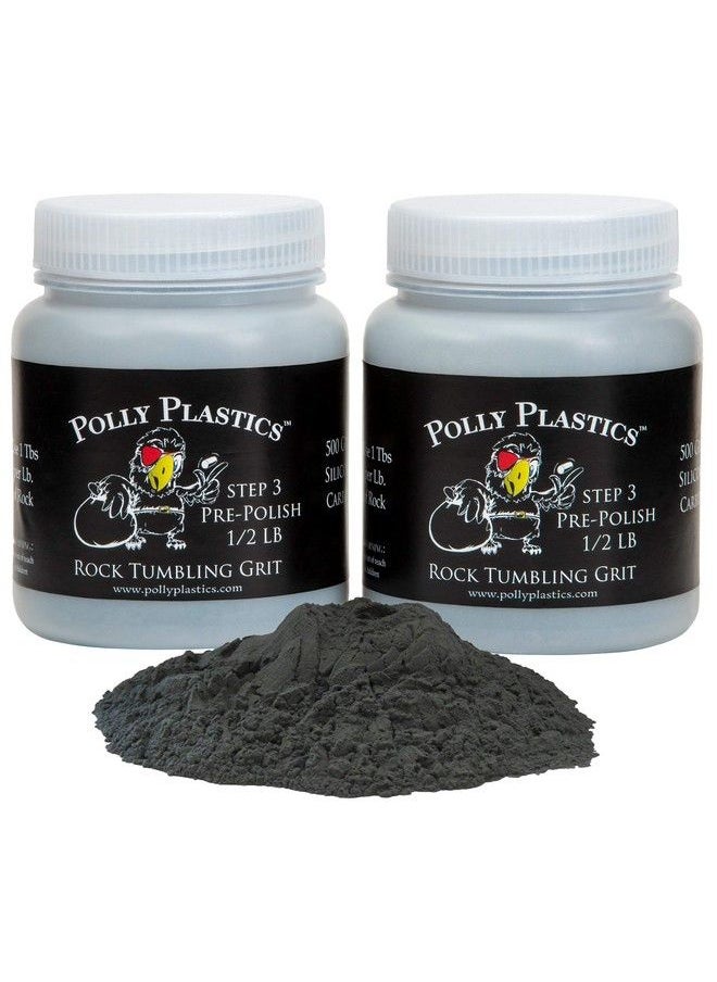 Polly Plastics - Rock Tumbler Media Grit Refill Prepolish 500 Silicon Carbide Grit Stage 3 For Tumbling Stones (2 Pack) (1 Lb.) - Image 1
