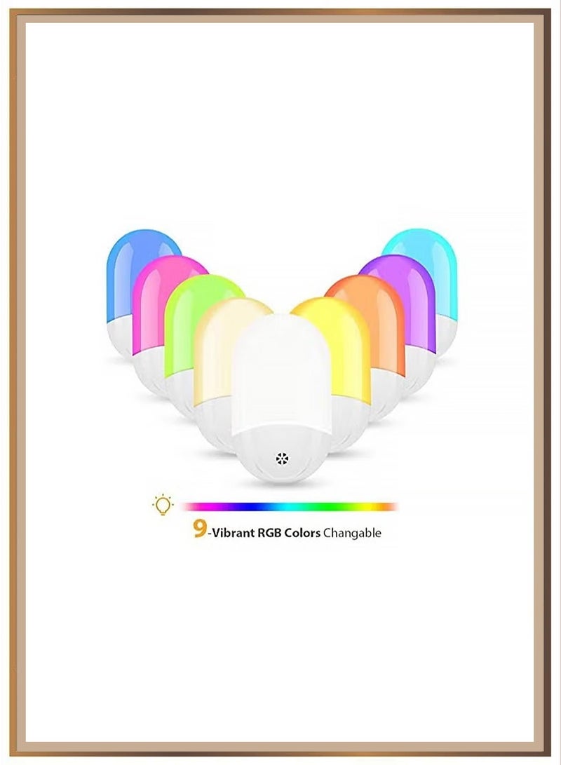 اباجورة اطفال LED - اضاءة سقف اطفال ملونة أوتوماتيكية، مصباح حائط بتقنية استشعار الشفق وريموت كنترول لتغيير الألوان - Image 3