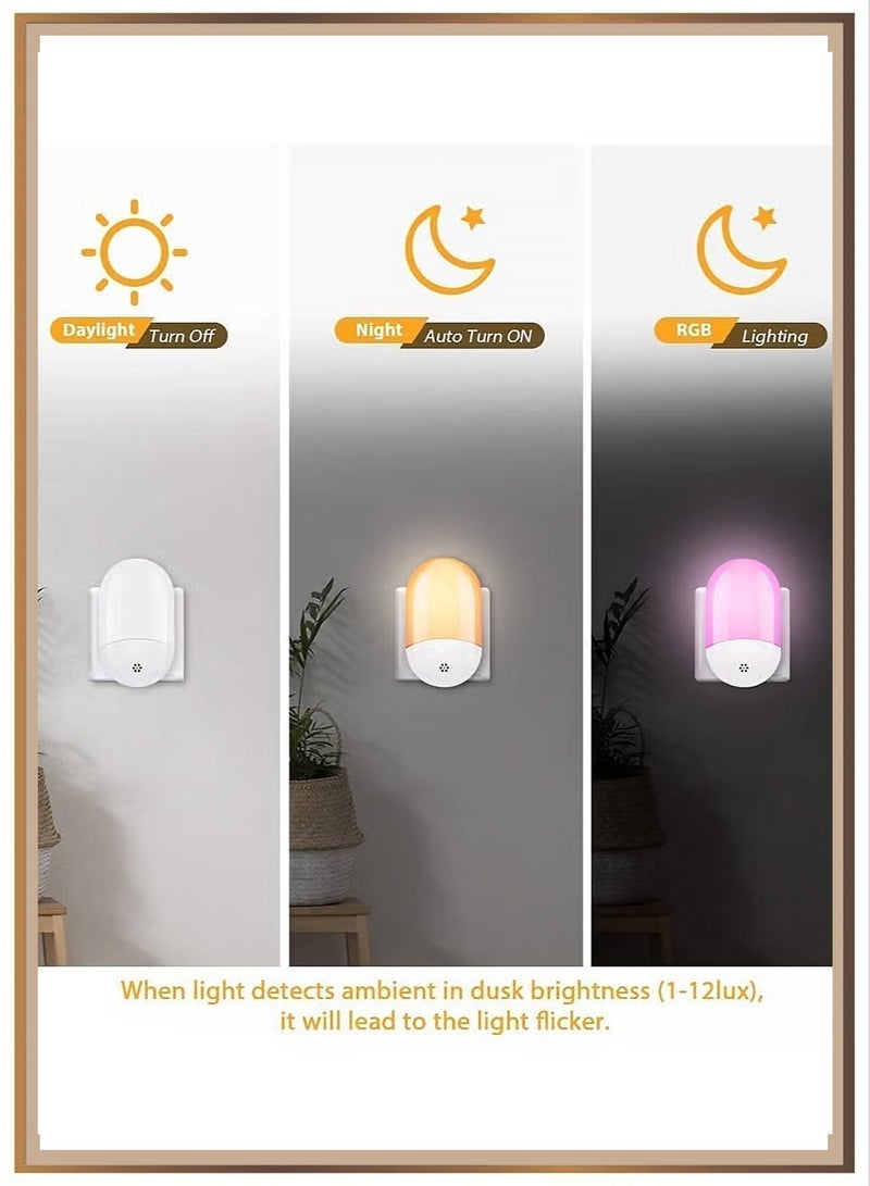 اباجورة اطفال LED - اضاءة سقف اطفال ملونة أوتوماتيكية، مصباح حائط بتقنية استشعار الشفق وريموت كنترول لتغيير الألوان - Image 5