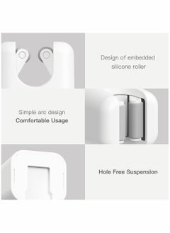 Y&D Broom Mop Holder, 3 Pcs Wall Mount Stands Rack, Sturdy Self-Adhesive  - Image 2