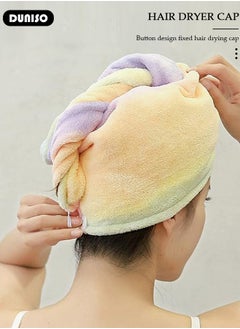 DUNISO 4 Pcs Bath Wrap Towel and Hair Drying Towel Kit, Adjustable Elastic Ultra Absorbent Towel Wrap with Snap Closure Microfiber Soft Coral Fleece Quick Dry Hair Towel Wrap for Women Girl  - Image 3