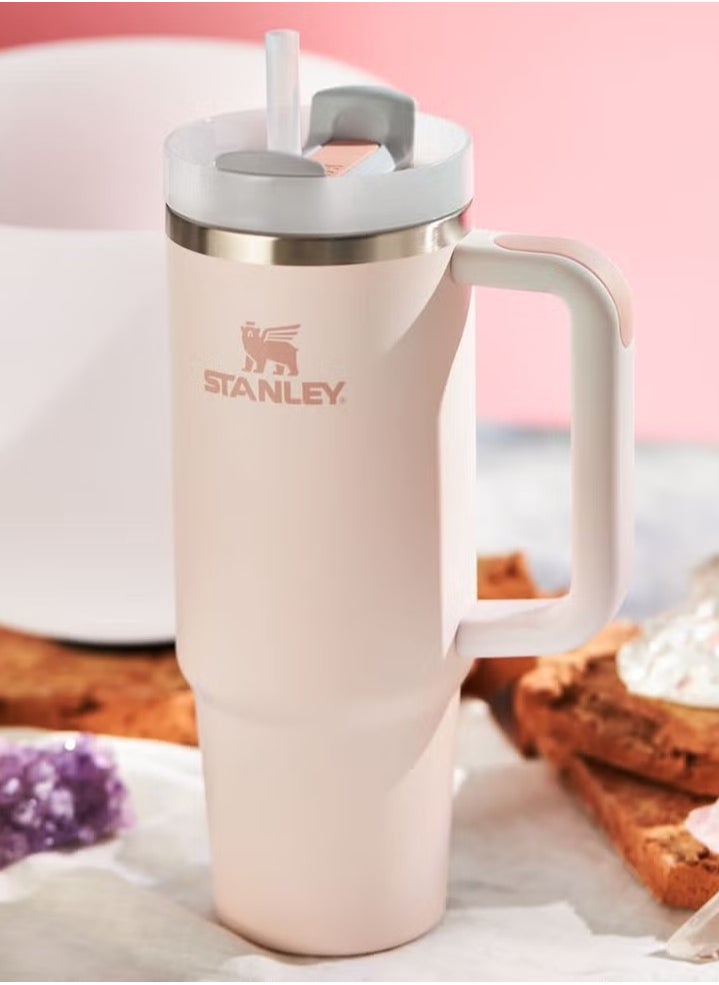 Stanley - Quencher H2.0 FlowState Stainless Steel Vacuum Insulated Tumbler with Lid and Straw for Water, Iced Tea or Coffee, Smoothie and More, Rose Quartz 2.0, 40oz Stanley Cup - Image 1
