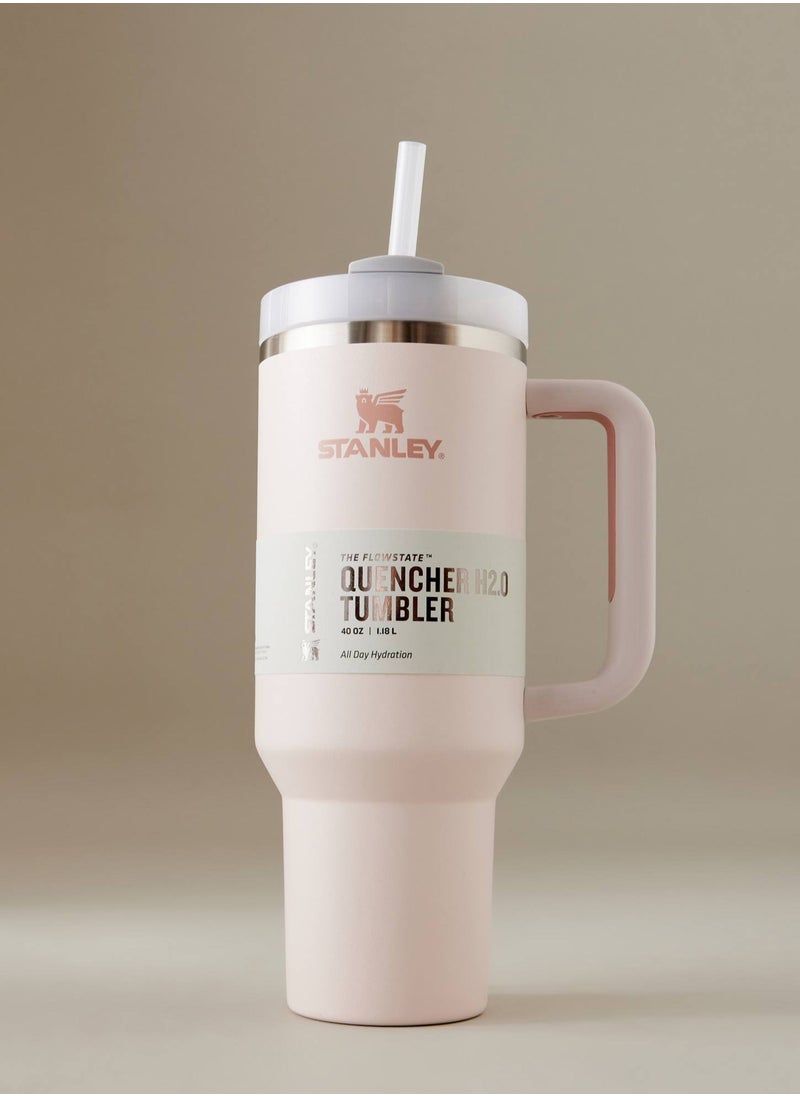Stanley - Quencher H2.0 FlowState Stainless Steel Vacuum Insulated Tumbler with Lid and Straw for Water, Iced Tea or Coffee, Smoothie and More, Rose Quartz 2.0, 40oz Stanley Cup - Image 1
