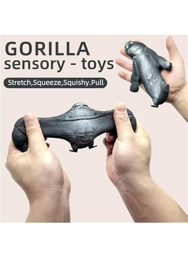 Squishy Monkey Toys for Kids and Adults, Stretchy Moneky Stress Balls Squeeze Toys, Animals Sensory Toys - Gorilla Decompress Fidget Toys for Party Favors,  Basket Stuffers  - Image 2