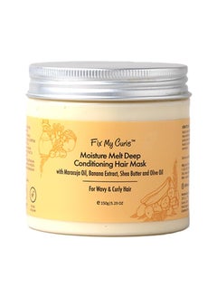 Fix My Curls Moisture Melt Deep Conditioning| Hair Mask for Dry, Damaged, and Chemically Treated Hair| 8 Magical Oils, Shea Butter, Vitamins| Pro-Keratin Bond Repair |Weekly Revitalization, (5.29 oz)  - Image 1
