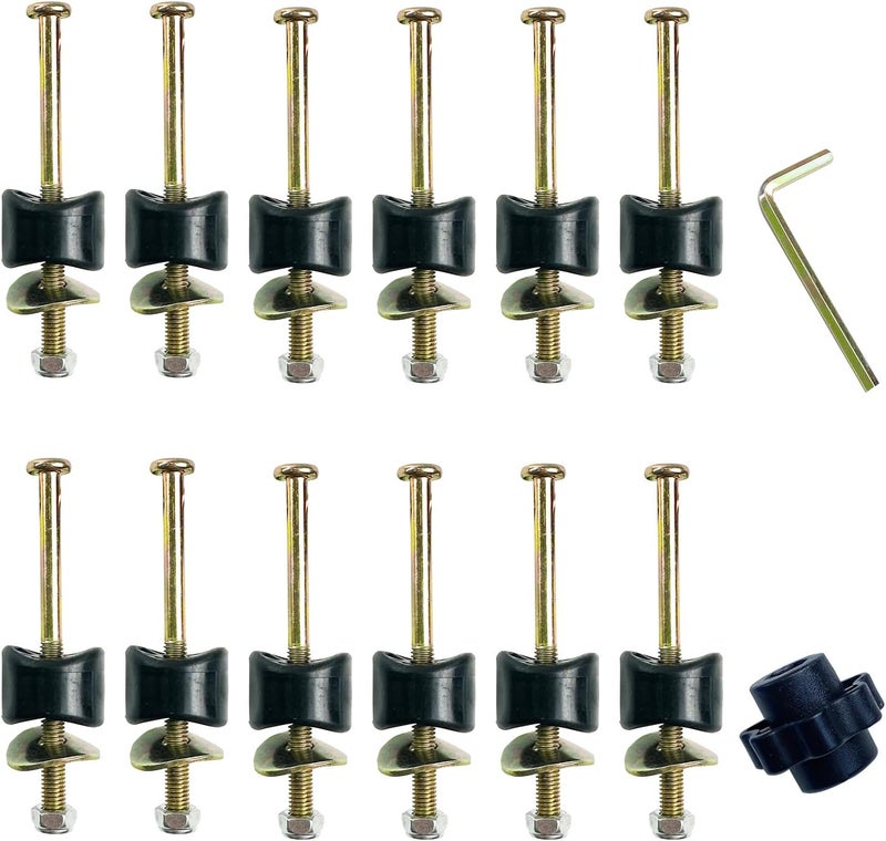 MSSVIGING 12 PCS Long Trampoline Screws and Bolts, Trampoline Bolts and Nuts, Trampoline Enclosure Pole Gap Spacers,Trampoline Replacement Accessories - Image 1