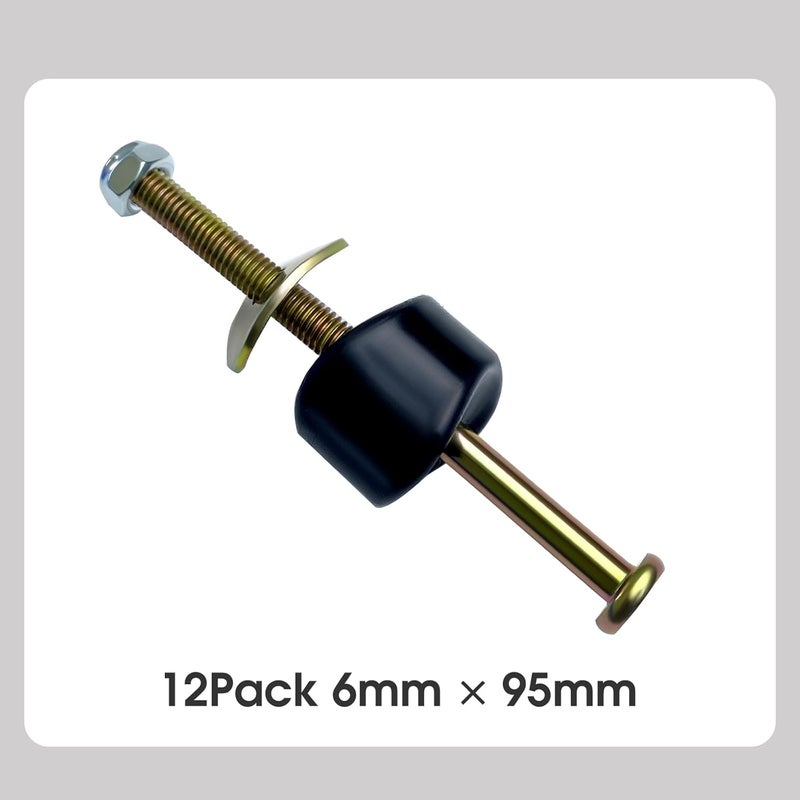 MSSVIGING 12 PCS Long Trampoline Screws and Bolts, Trampoline Bolts and Nuts, Trampoline Enclosure Pole Gap Spacers,Trampoline Replacement Accessories - Image 5