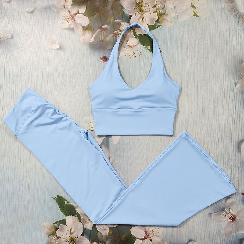 general 2PCS Scrunch Sports Suit Women's Yoga Set Gym Wear Sexy Sports Bras and Flared Leggings Sets Fitness Outfits Female Workout Clothes - Image 5