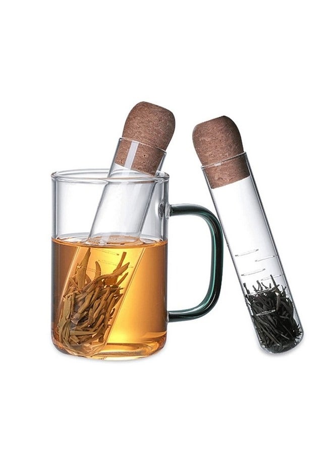 Beauenty Tea Strainer Glass Tea Infuser Empty Bottle Mini Transparent Tea Strainer Cork Glass Bottle Tube Brewing Test Tube Tea Set Kitchen Tools - Image 2