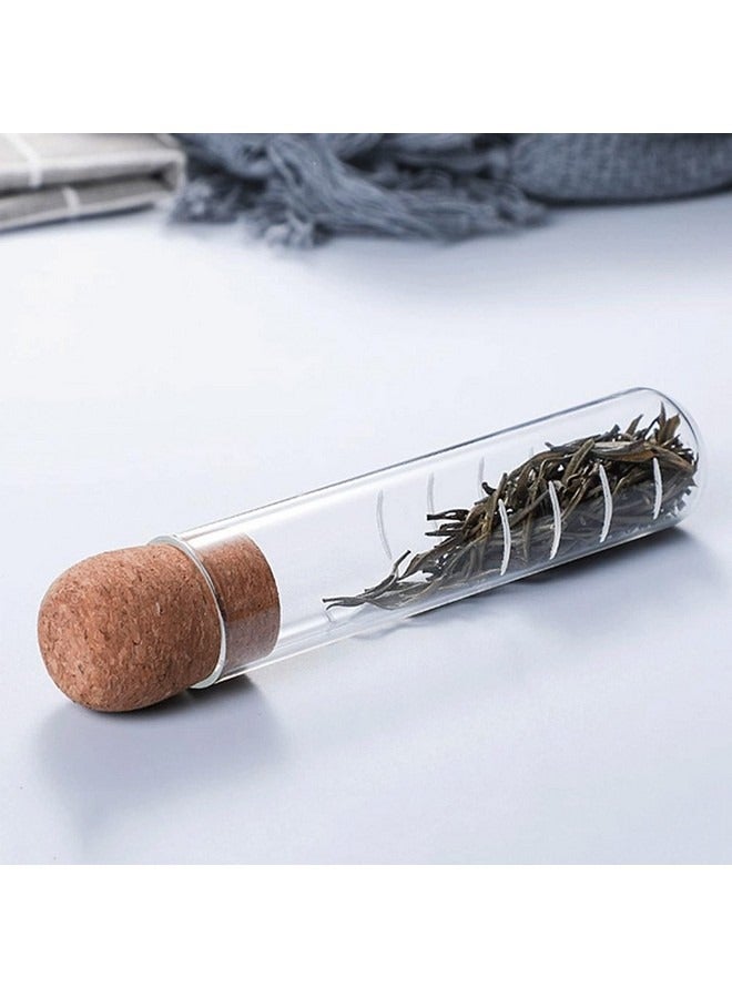 Beauenty Tea Strainer Glass Tea Infuser Empty Bottle Mini Transparent Tea Strainer Cork Glass Bottle Tube Brewing Test Tube Tea Set Kitchen Tools - Image 3