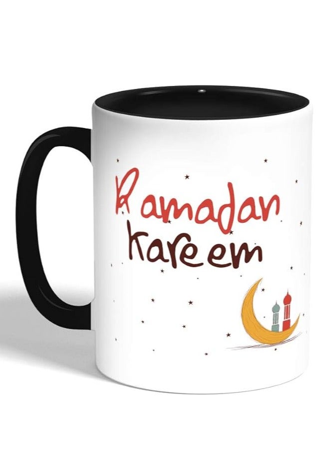 RYN Ramadan kareem Printed Coffee Mug, Black - Image 1