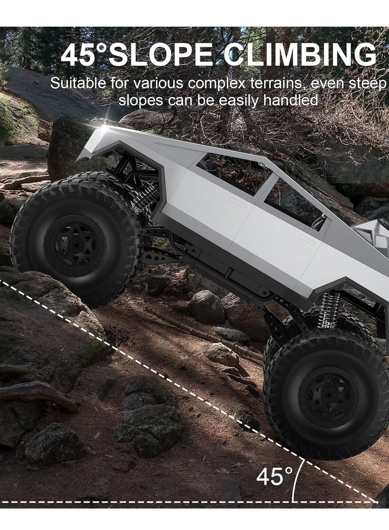 zenvo X 4WD RC Monster Truck Toy – Dual Motors, Off-Road Remote Control Car with LED Lights & 2 Rechargeable Batteries – For Kids & Adults - Image 5