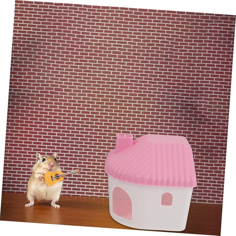 Hamster Hideout House Set 2Pcs Small Animal Nesting Toy for Mice Rats Guinea Pigs - Image 4