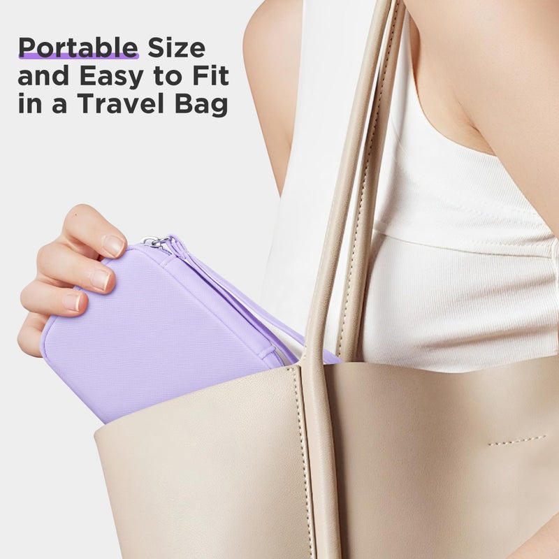 Zannaki Cute Pill Organizer for Purse with Two Removable 7-Day Pill Box, Travel PU Leather Pill Case, Portable Weekly Pill Container with Storage Bag to Hold Vitamins, Fish Oils, Supplements (Purple) - Image 4