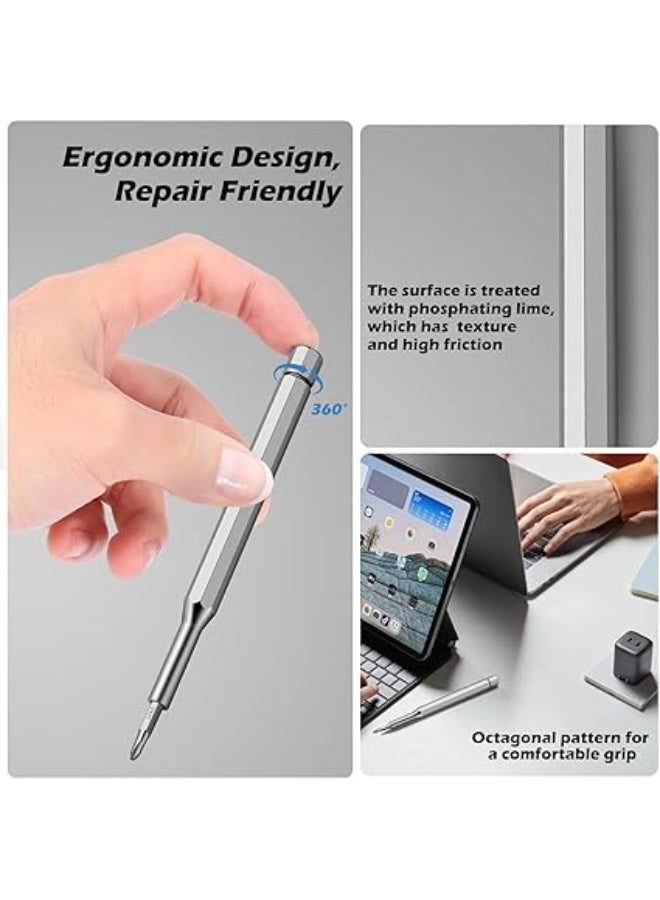 25 in 1 Precision Screwdriver Set Magnetic Mini Repair Tool Kit with Flat Cross Torx Hex More Bits Compact and Portable Case Ideal for Electronics Laptops - Image 4
