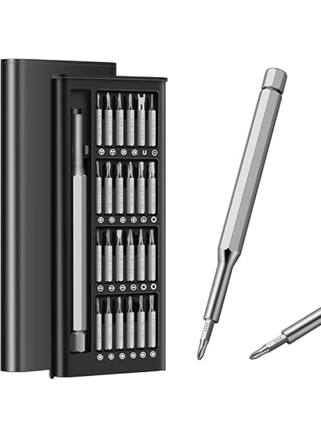 25 in 1 Precision Screwdriver Set Magnetic Mini Repair Tool Kit with Flat Cross Torx Hex More Bits Compact and Portable Case Ideal for Electronics Laptops - Image 1