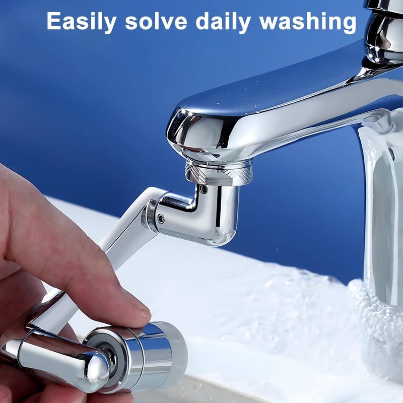 OneNine 1440° Rotating Faucet Extender Aerator, Universal Splash Filter Faucet for Kitchen Sink Bathroom, 1440 Big Angle Swivel Faucet Aerator Sink Face Wash Attachment with 2 Water Outlet Modes - Image 5