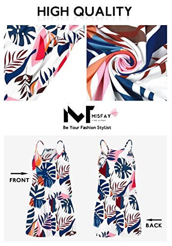MISFAY Womens Summer Loose V Neck Spaghetti Strap Short Jumpsuit Rompers 2025(Blue Plantain,M) - Image 5
