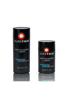SureThik Hair Thickening Fibers 30G + 15G (Black)  - Image 1