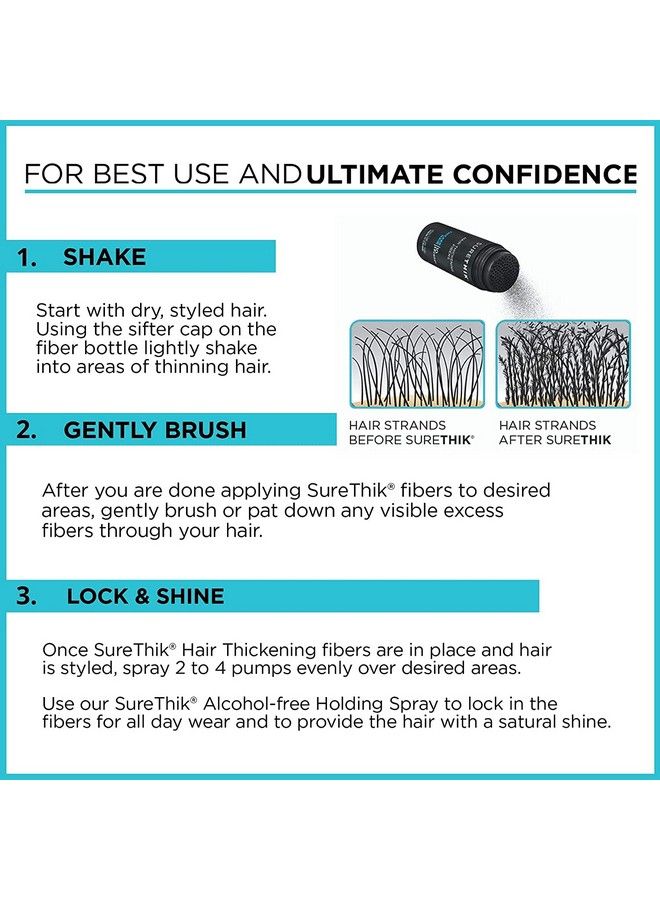 SureThik Hair Thickening Fibers 30G + 15G (Black) - Image 5