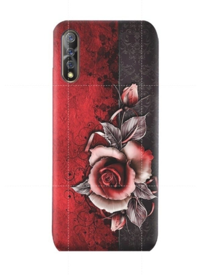 إيه إم سي ديزاين غطاء حماية واق لهاتف فيفو S1 مزين بنمط زهرة كلاسيكي