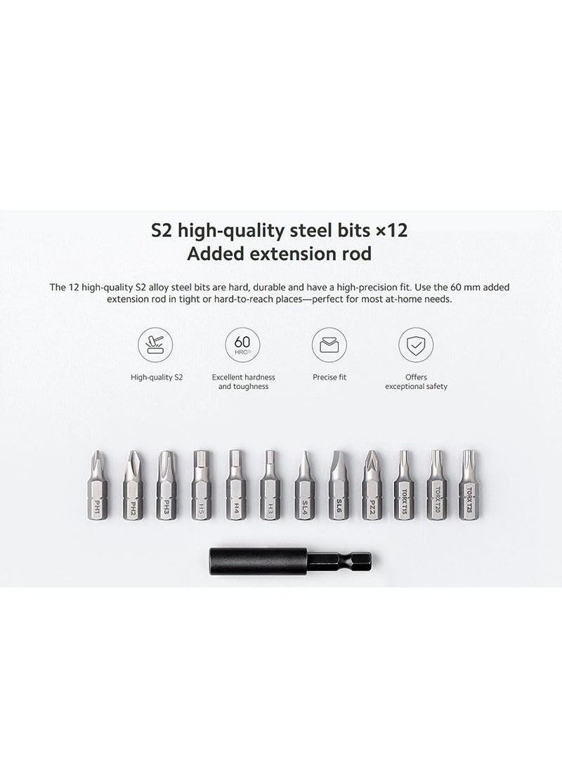 AROAQ - Electric Precision Screwdriver Set Cordless 3.6V Power Small Screwdriver Kit with Portable Case 12 Steel Bits USB C Rechargeable Mini Repair Tools for Electronics Tablets and Laptops - Image 1