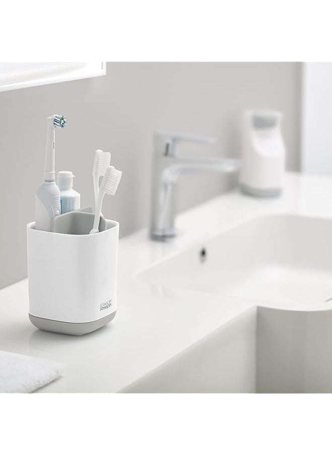 Joseph Joseph 70509 Easystore Toothbrush Holder Bathroom Storage Organizer Caddy Small Grey  - Image 3