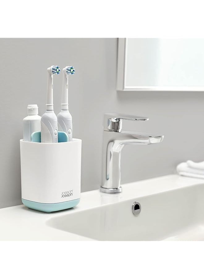 Joseph Joseph 70509 Easystore Toothbrush Holder Bathroom Storage Organizer Caddy Small Grey  - Image 4