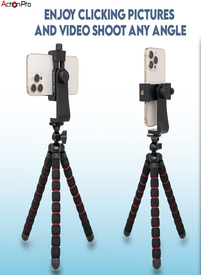 Action Pro Made in India (9-Month Warranty) Universal 360 Tripod Adapter | Phone Tripod Mount | Cell Phone Holder Adapter Compatible with Xiaomi, Samsung, Vivo Realme, Oppo Apple, Micromax Smartphones - Image 5