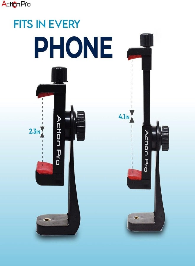 Action Pro Made in India (9-Month Warranty) Universal 360 Tripod Adapter | Phone Tripod Mount | Cell Phone Holder Adapter Compatible with Xiaomi, Samsung, Vivo Realme, Oppo Apple, Micromax Smartphones - Image 4