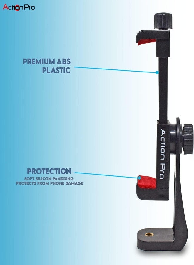Action Pro Made in India (9-Month Warranty) Universal 360 Tripod Adapter | Phone Tripod Mount | Cell Phone Holder Adapter Compatible with Xiaomi, Samsung, Vivo Realme, Oppo Apple, Micromax Smartphones - Image 3