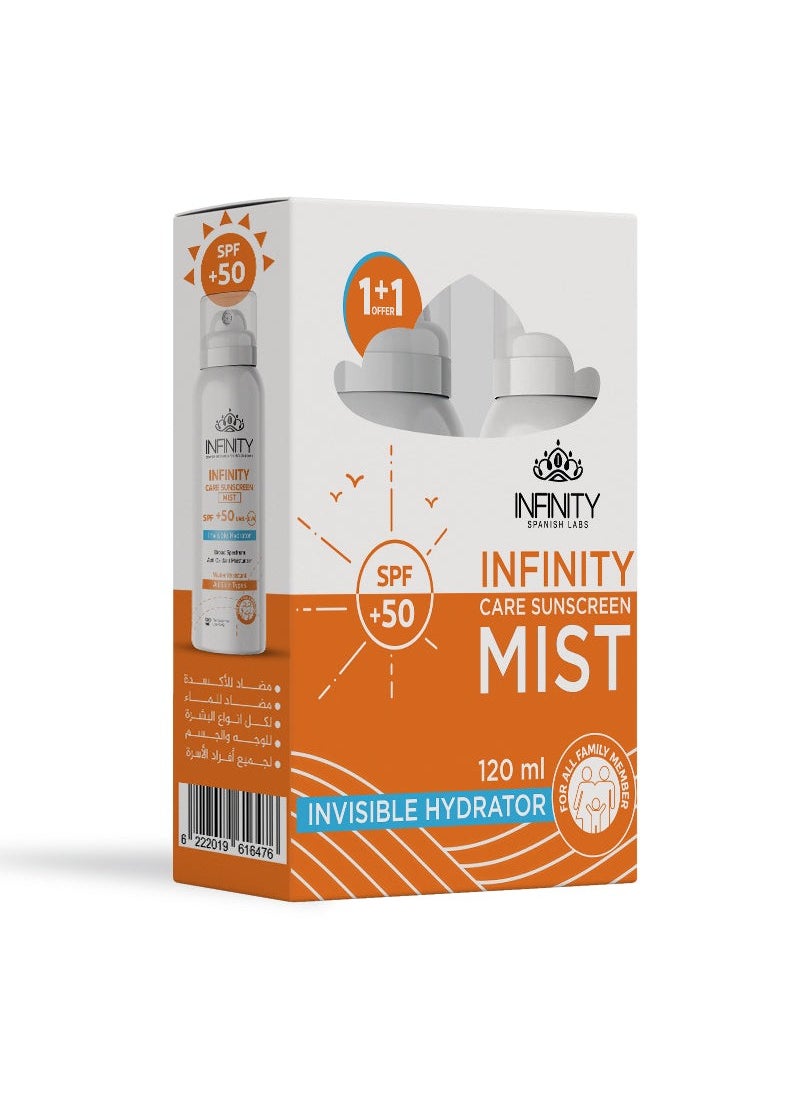 Infinity - Infinity Care Sunscreen Mist SPF50+  Buy 1 Get 1 Free - Image 1