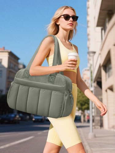 oscaurt Gym Bag for Women Lightweight Duffle Bag for Travel with Toiletry Pouch Water Resistant Carry On Weekender Overnight Duffel - Image 3