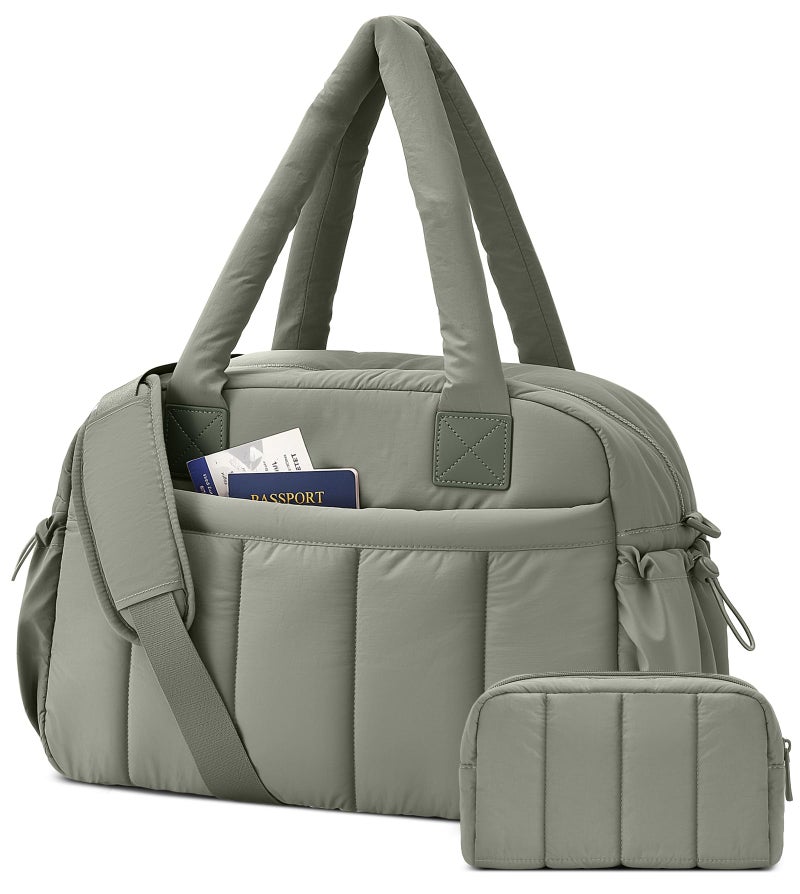 oscaurt Gym Bag for Women Lightweight Duffle Bag for Travel with Toiletry Pouch Water Resistant Carry On Weekender Overnight Duffel - Image 2