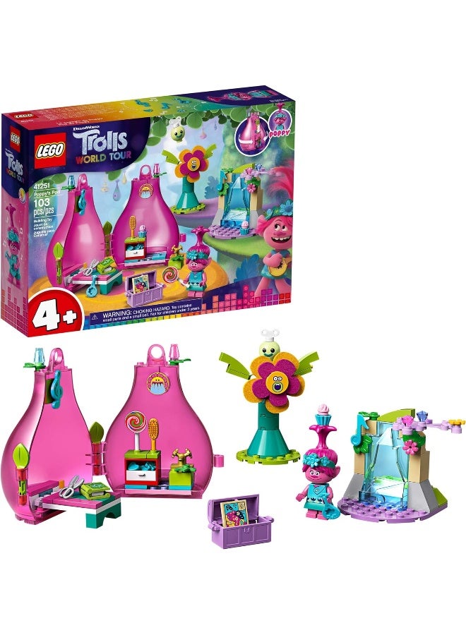 LEGO Trolls World Tour Poppy’s Pod 41251 Trolls Playhouse Building Kit with Poppy Troll Minifigure, New 2020 (103 Pieces) - Image 2