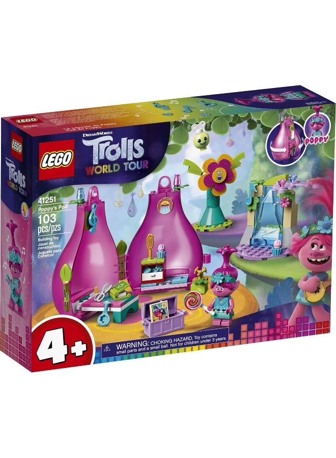 LEGO Trolls World Tour Poppy’s Pod 41251 Trolls Playhouse Building Kit with Poppy Troll Minifigure, New 2020 (103 Pieces) - Image 4