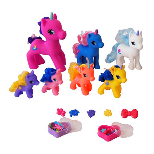 Gigo Gi-Go Dream Collection Wonder Unicorn Mega Set - 14 Magical Figurines, Colorful 3-6" Miniature Toys, Mane-Tail Hair Styling Accessories, Kids 3+ - Image 4