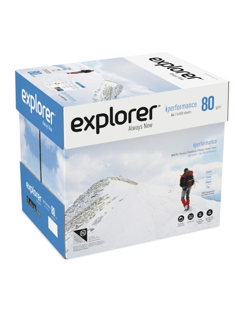 Explorer Explorer White Multipurpose Printer Paper - A4 80gsm - 5 Packs - 2500 Sheets  - Image 2