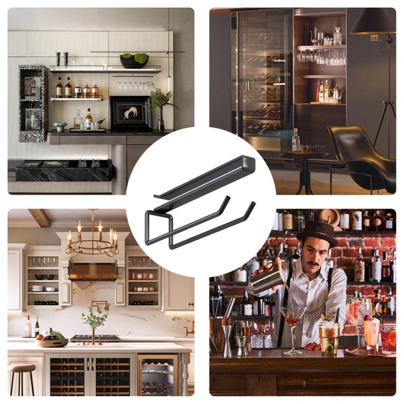 Under Counter Glassware Drying Rack For Wine Glasses Kitchen Storage Display - Image 5