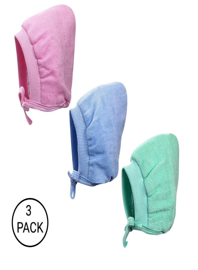 FASHFLOW Combo of 3 Cotton Caps with Strip Knot Closure for Unisex Kids New Born/Infants/Toddler for All Seasons (0-3 Months, Plain) - Image 2