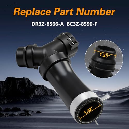 KPALAG Engine Heater Hose T-Connector Pipe with Engine Radiator Coolant Hose O-Ring Seal Set Compatible with Ford F-150 Mustang Lincoln Mark Replace # DR3Z-8566-A - Image 4